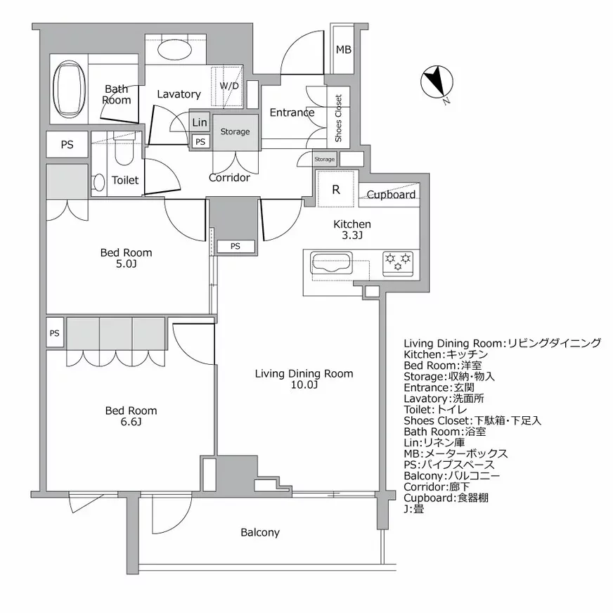 ザ・パークハウス上原 間取り図例