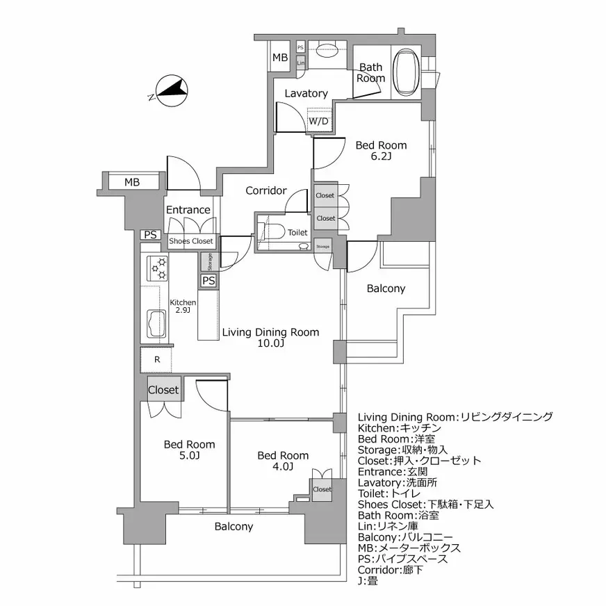 ウェリス六本木 間取り図例
