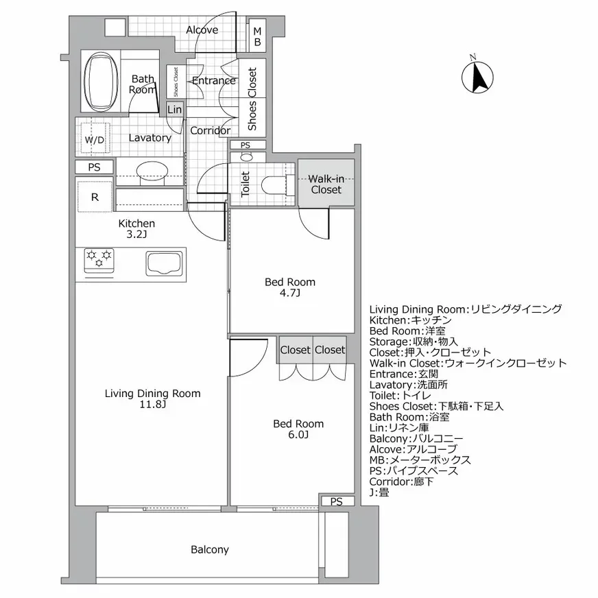 グランドメゾン白金レジデンス 間取り図例