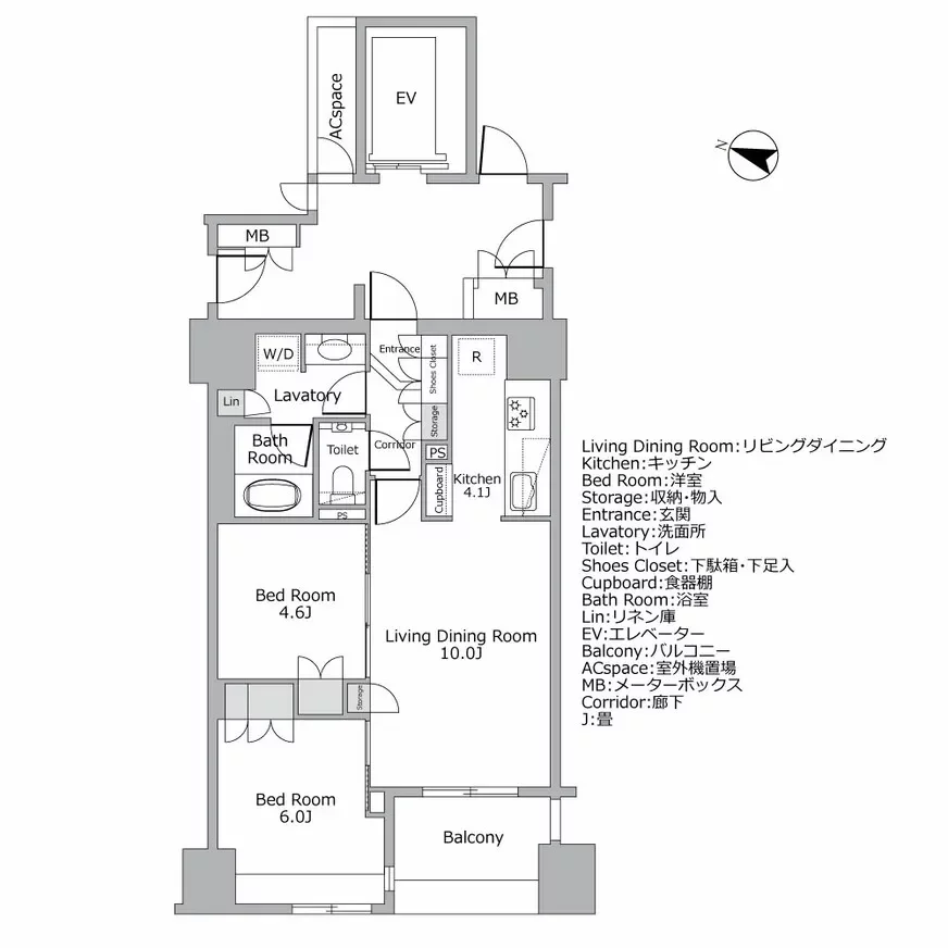 ザ・パークハウス千代田淡路町 間取り図例