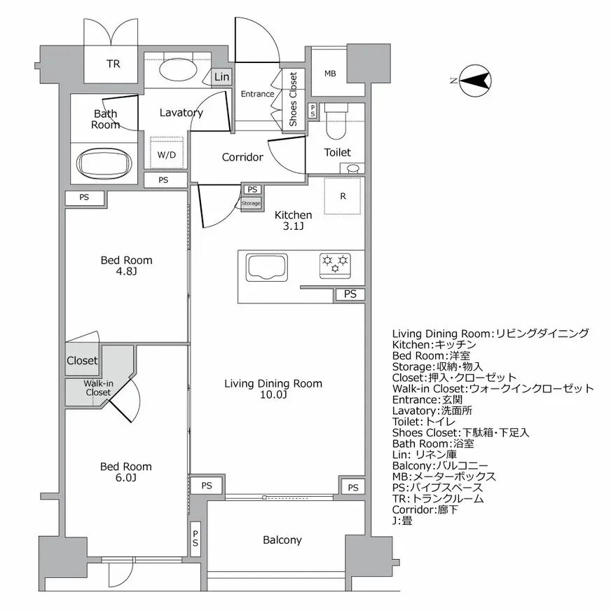 プレミアスイート外苑の杜 間取り図例