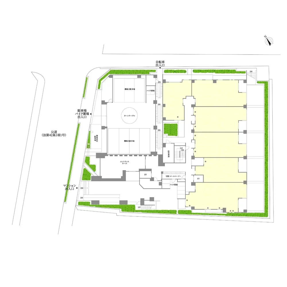 ディアナコート小石川竹早 敷地配置図