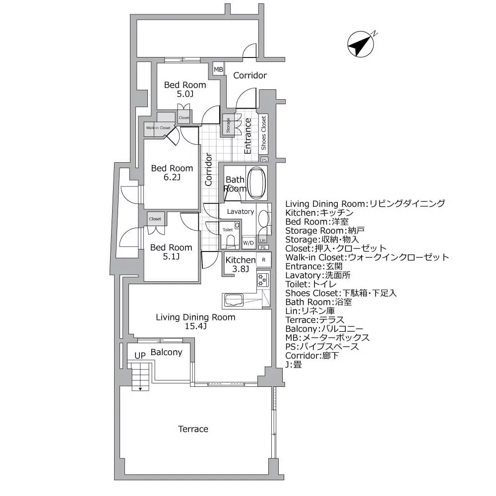 ディアナコート小石川竹早 間取り図例