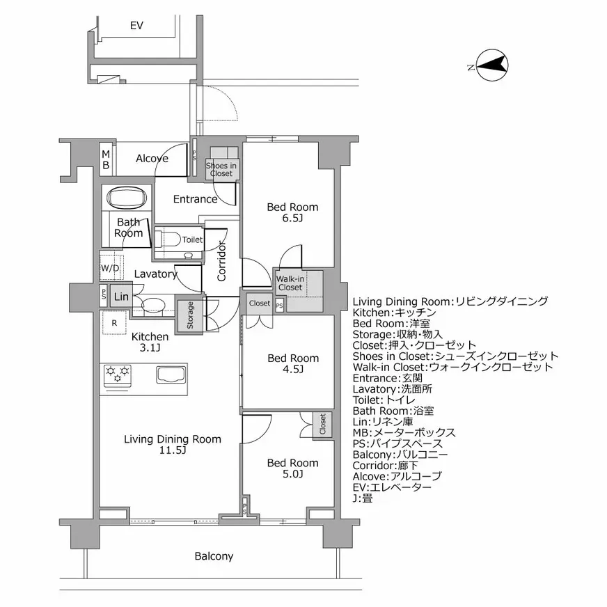 プラウド白金台三丁目 間取り図例