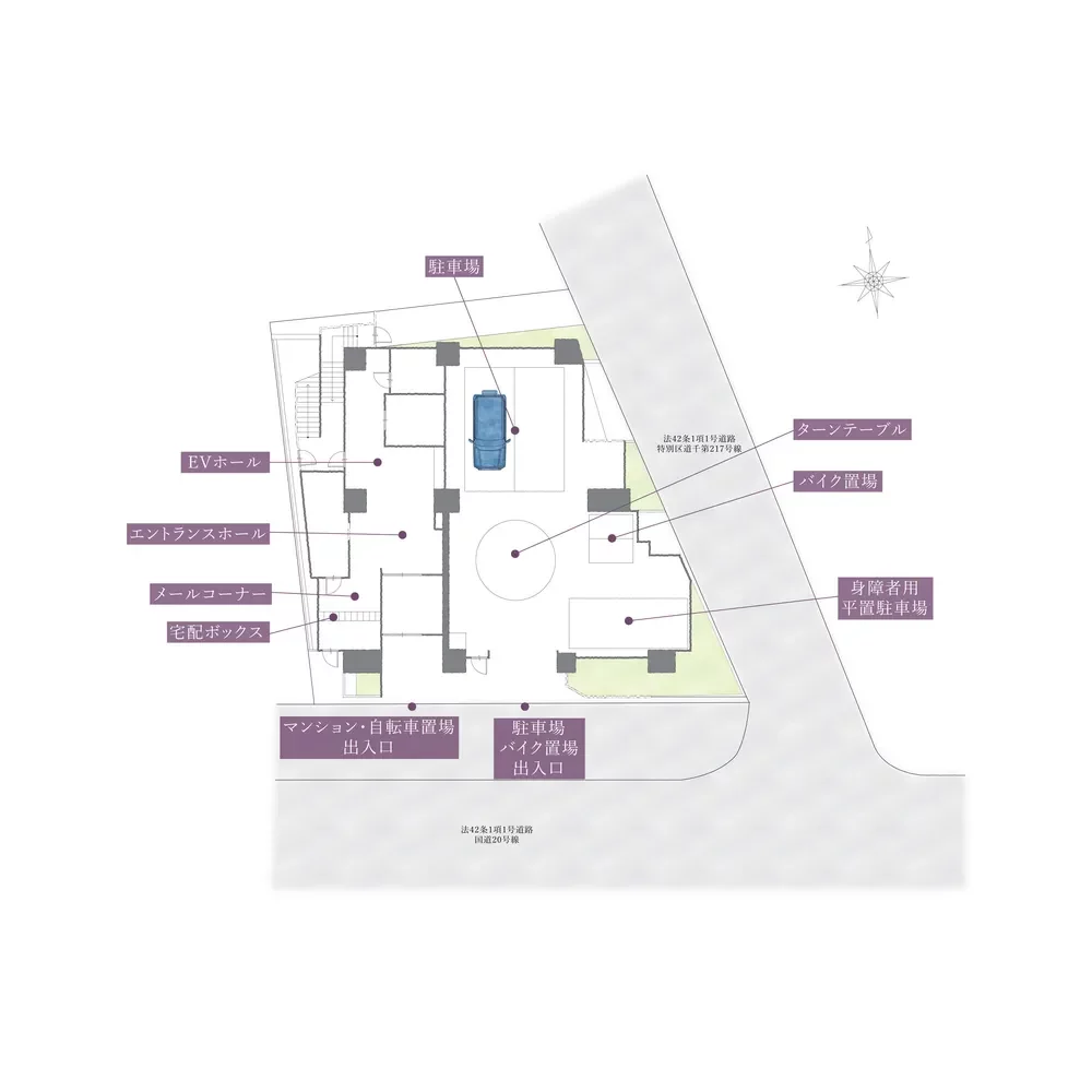 プレミスト麹町 敷地配置図