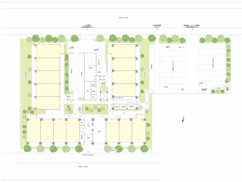 グランソシア辰巳の森海浜公園 敷地配置図
