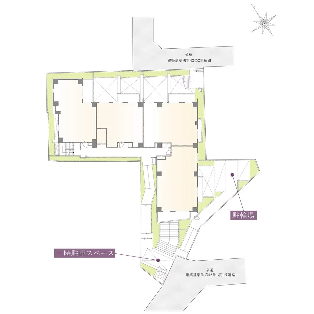 オープンレジデンシア南青山 敷地配置図