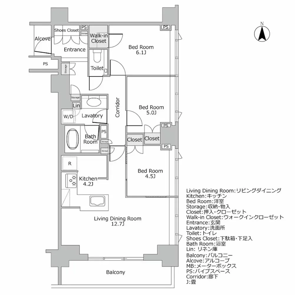 ジオ御苑内藤町 間取り図例