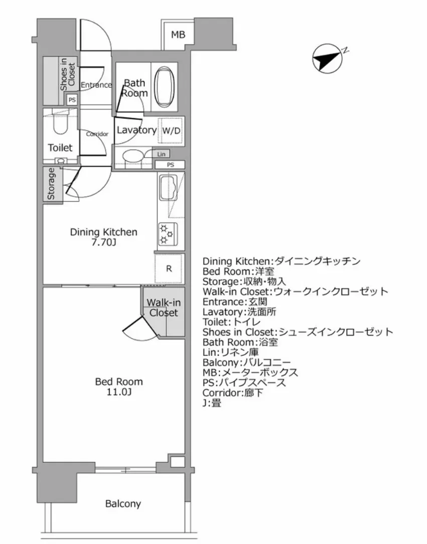 ザ・パークハウス四谷若葉レジデンス 間取り図例
