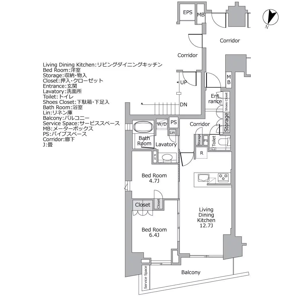 プラウド日本橋三越前 間取り図例