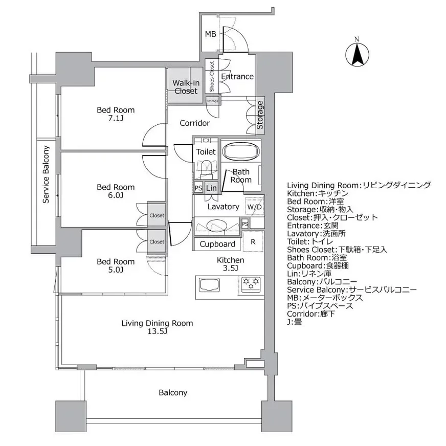 プレミスト北品川 間取り図例