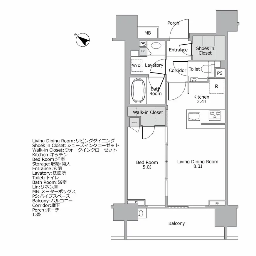 シティハウス南麻布一丁目 間取り図例