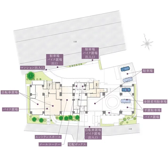 シティハウス恵比寿伊達坂 敷地配置図