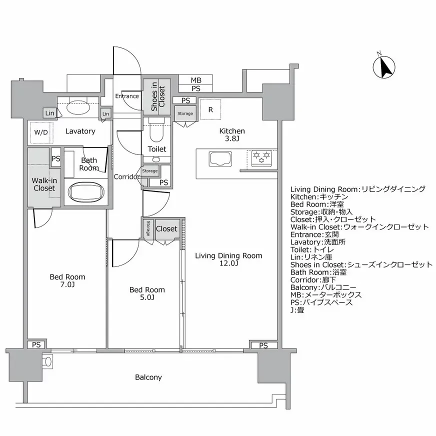 シティハウス恵比寿伊達坂 間取り図例