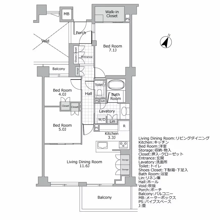ブランズ牛込神楽坂 間取り図例