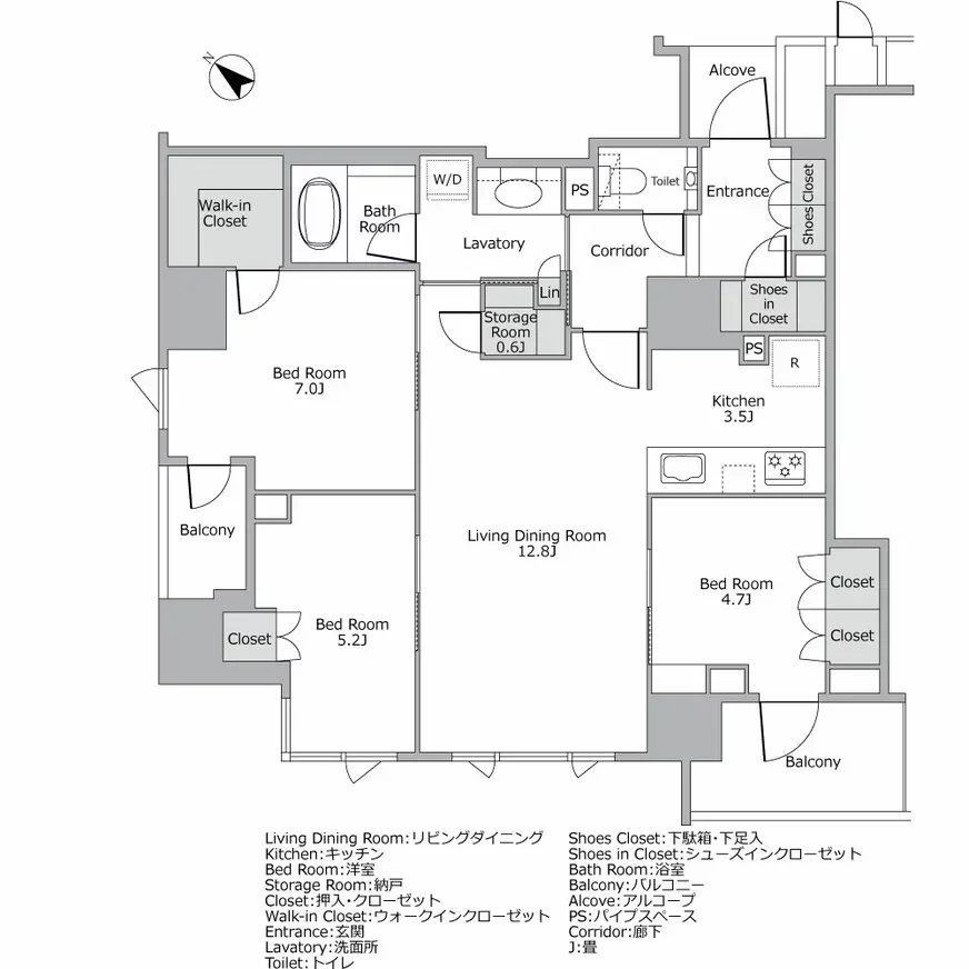 プラウド恵比寿南 間取り図例