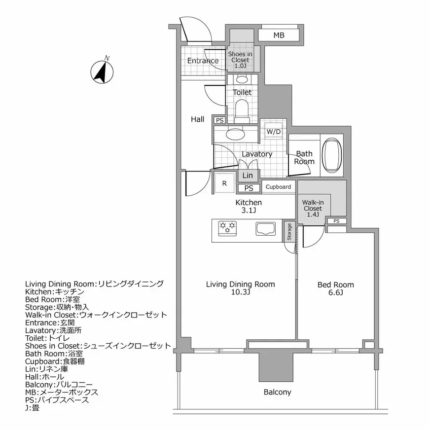 パークコート三番町ヒルトップレジデンス 間取り図例
