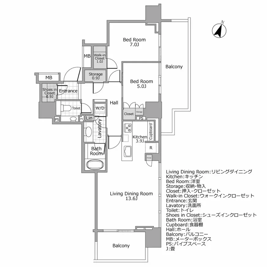 パークコート三番町ヒルトップレジデンス 間取り図例