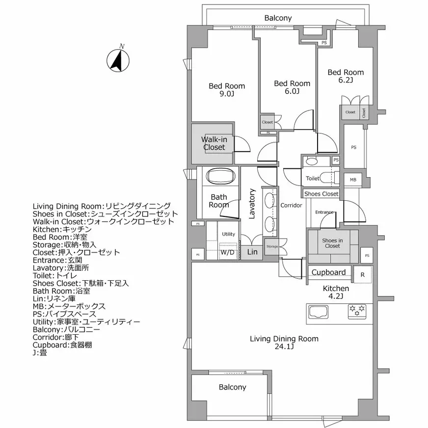 ブリリア高輪ザ・コート 間取り図例