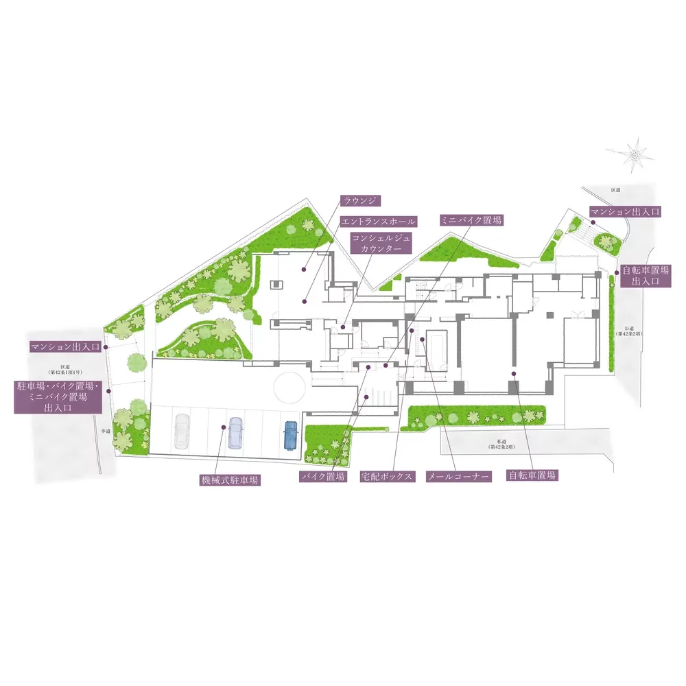 ブランズ渋谷常盤松 敷地配置図