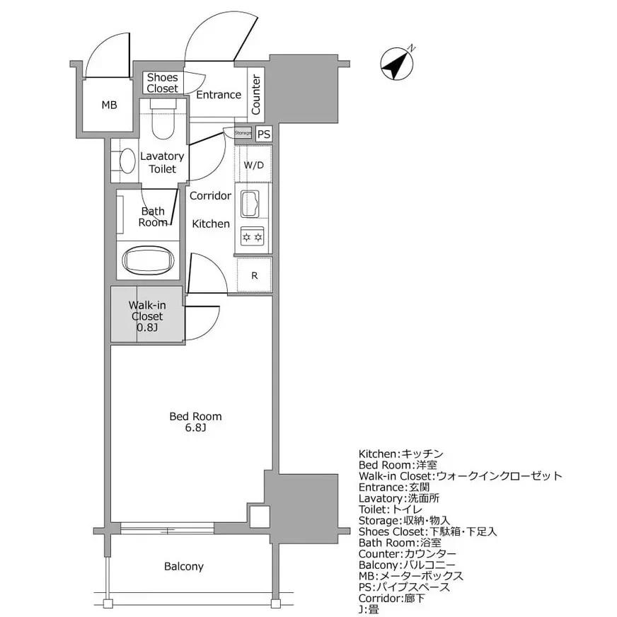 パークリュクス白金高輪 間取り図例