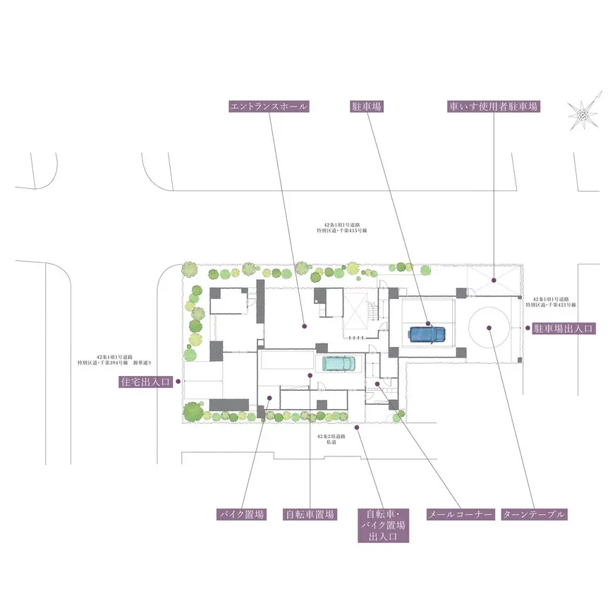 アトラス千代田御茶ノ水　敷地配置図