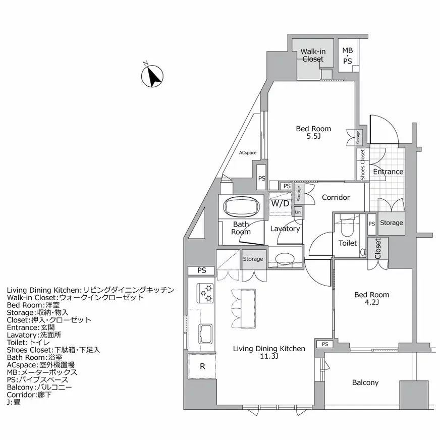 アトラス代々木上原 間取り図例
