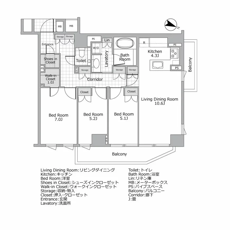 グランドメゾン表参道 間取り図例