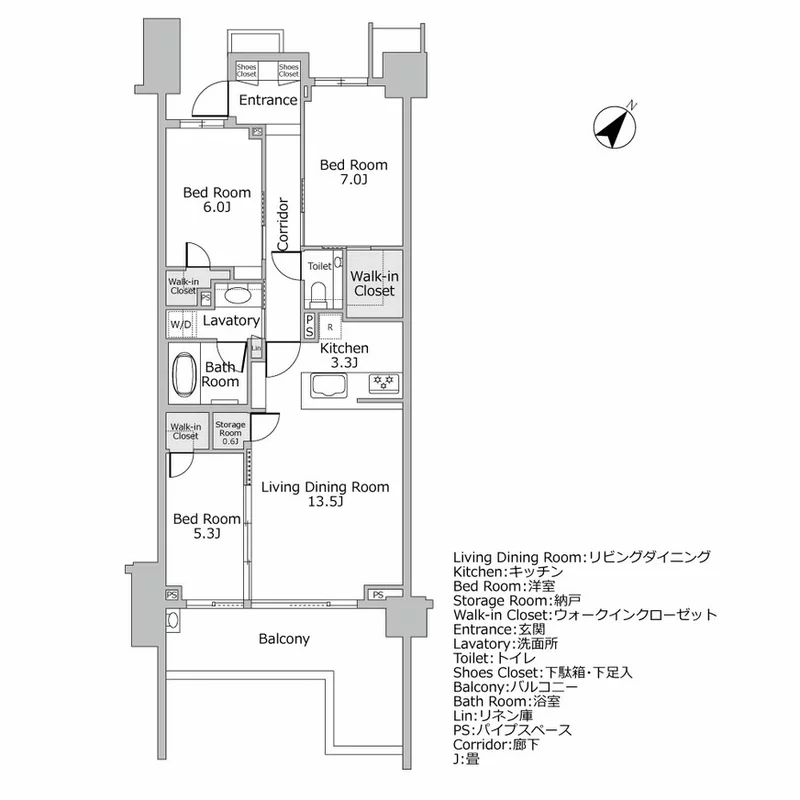 ガーデンヒルズ四ツ谷　迎賓の森 間取り図例
