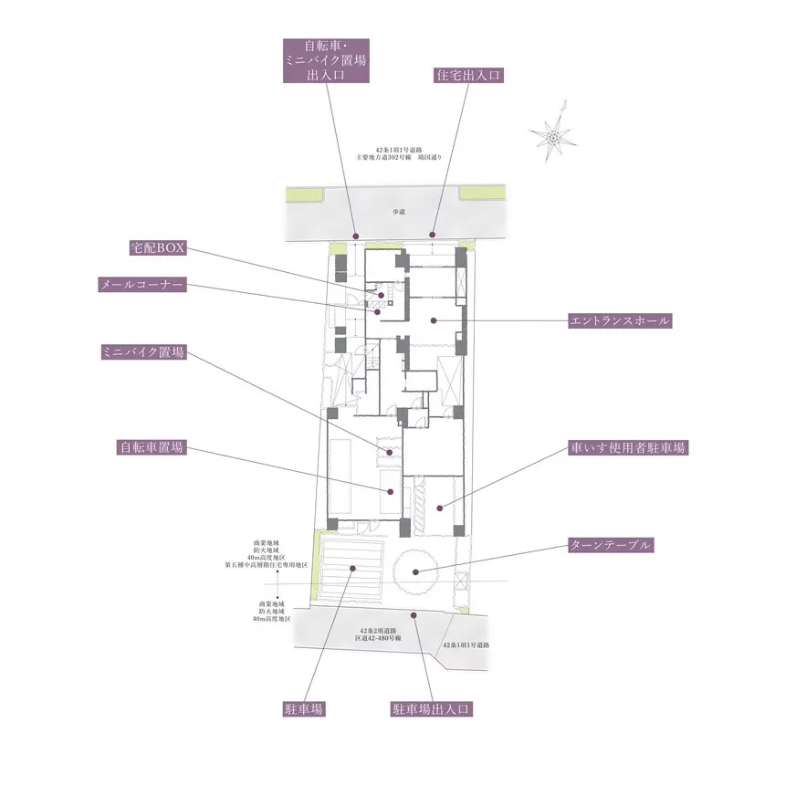 アトラス市ヶ谷 敷地配置図