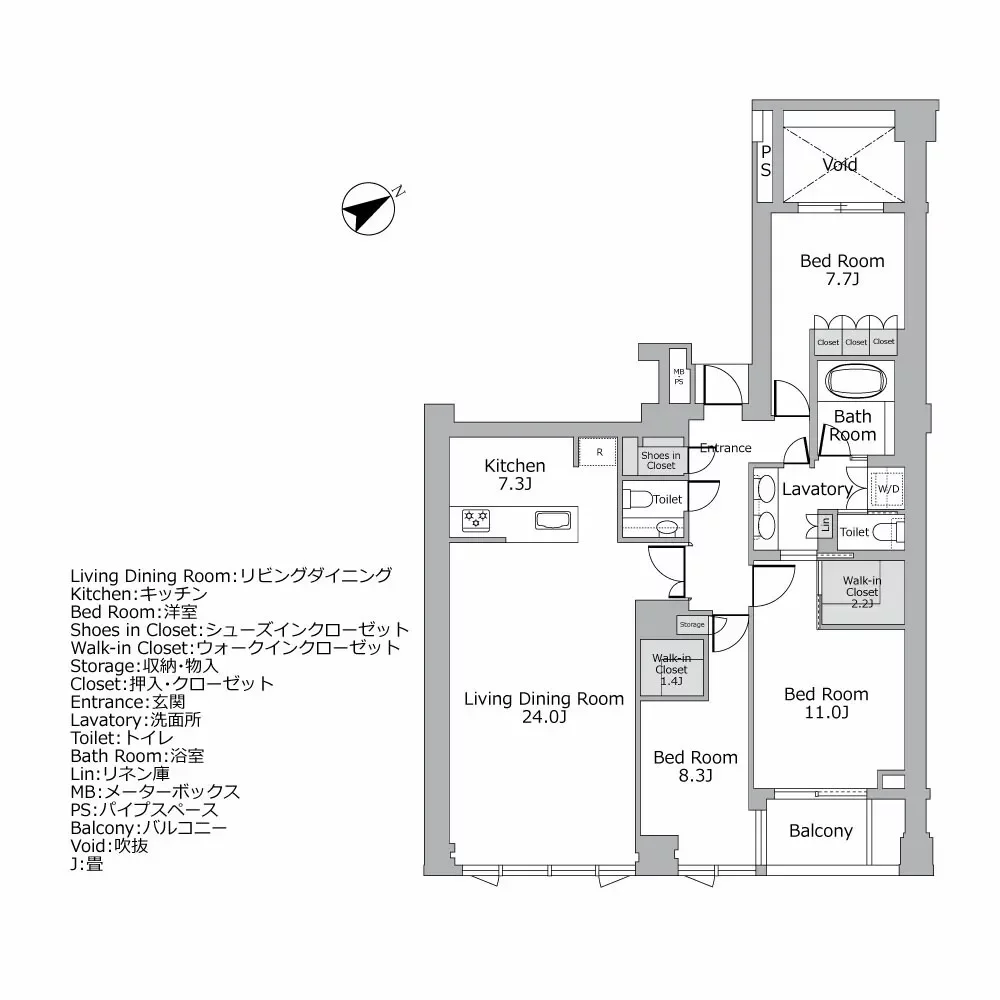 プラウド六本木 間取り図例