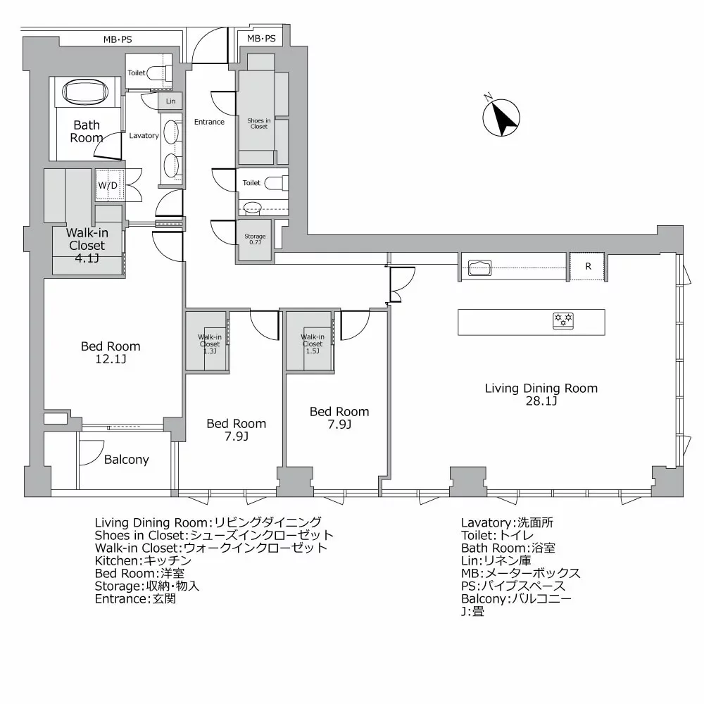 プラウド六本木 間取り図例