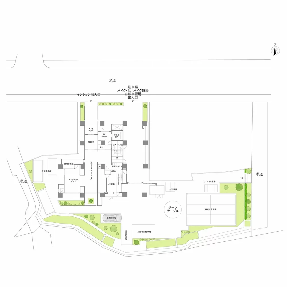 シティタワー白金 敷地配置図