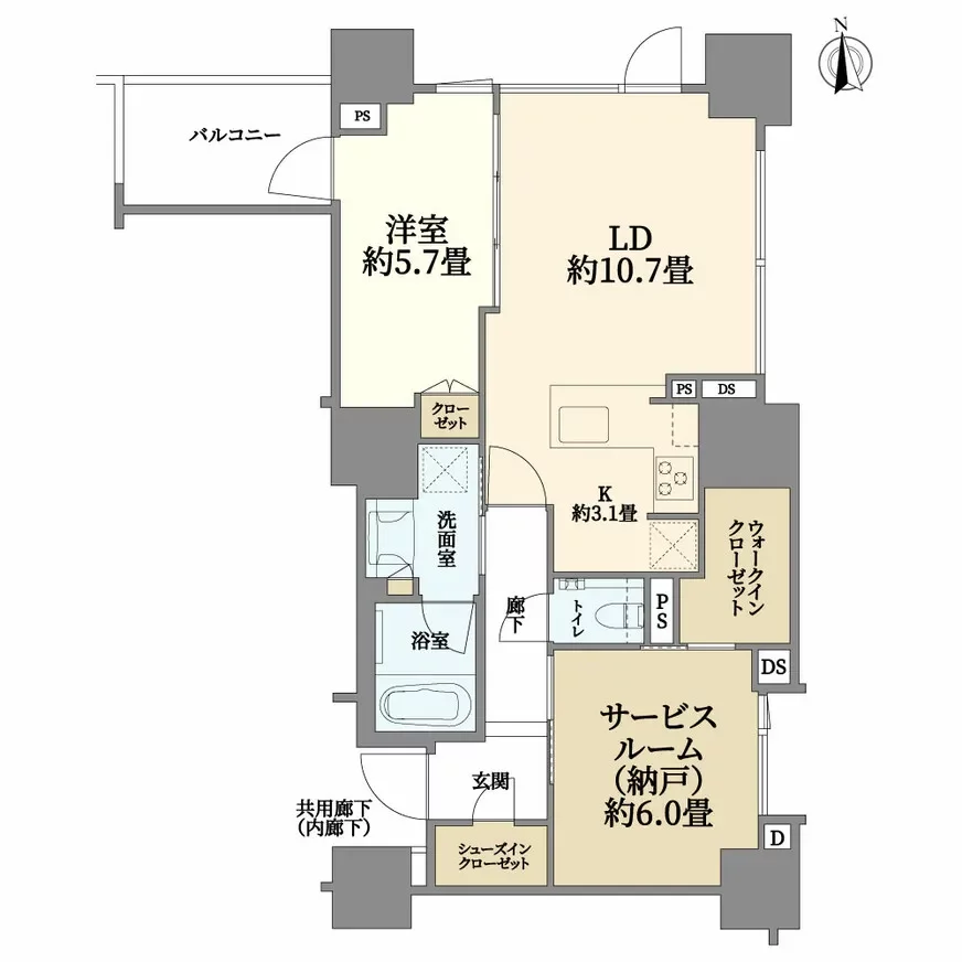 シティタワー白金 間取り図例