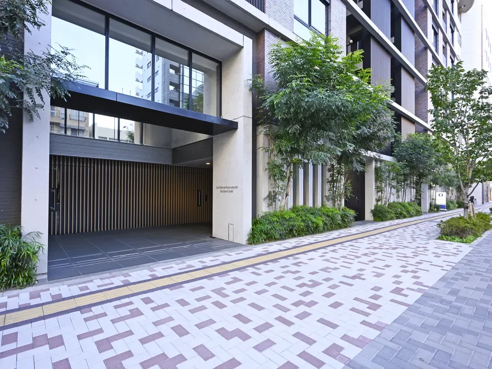 シティハウス中目黒ステーションコート エントランス アプローチ