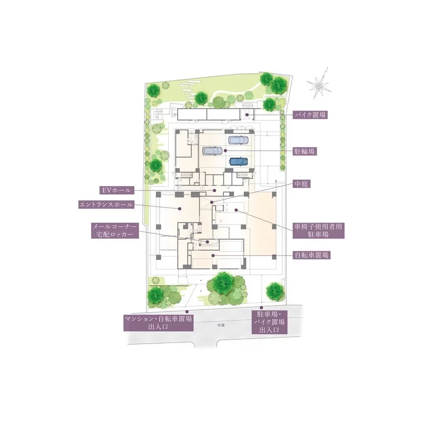 パークコート一番町 敷地配置図