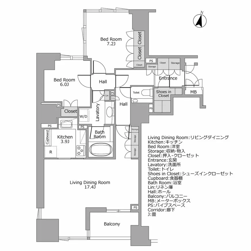 プレミスト六番町 間取り図例