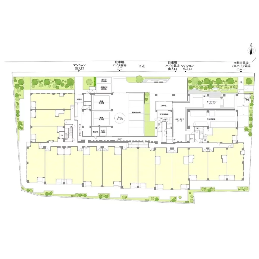 パークホームズ文京小日向ザレジデンス 敷地配置図