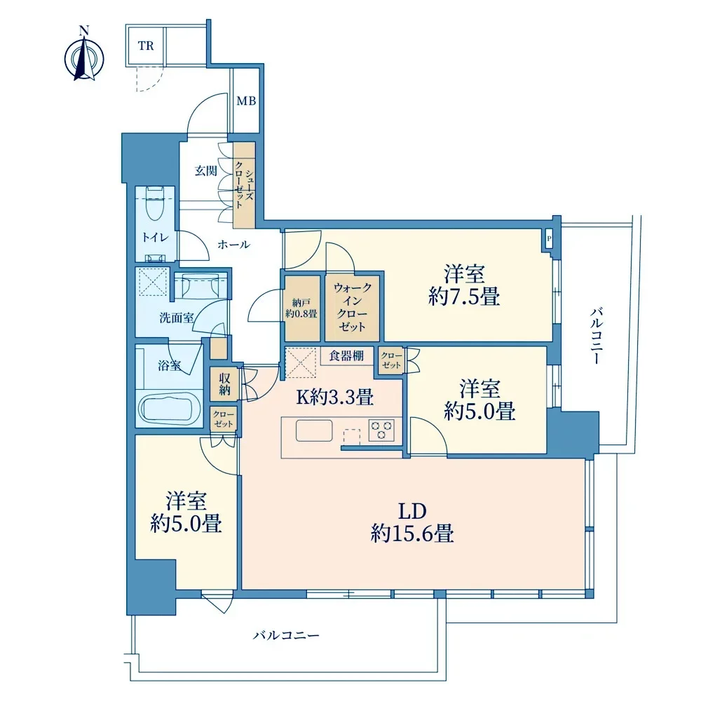 パークタワー晴海 間取り図例