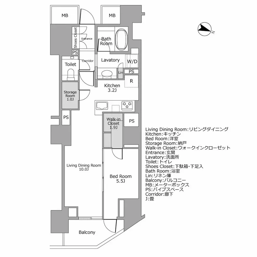 プラウド神楽坂マークス　間取り図例