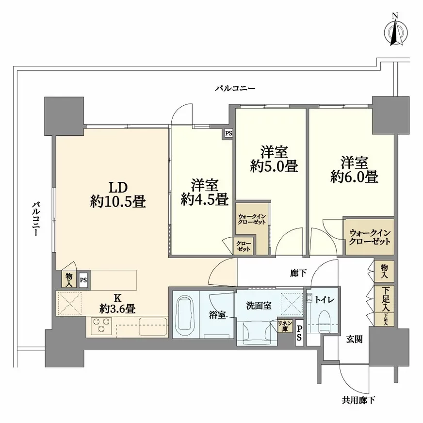 品川イーストシティタワー 間取り図例