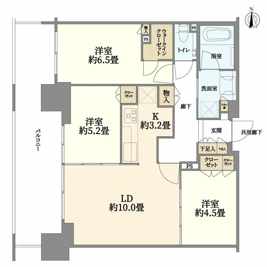品川イーストシティタワー 間取り図例