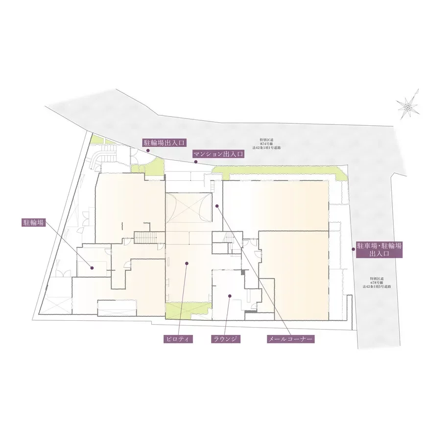 ロイヤルシーズン赤坂 敷地配置図