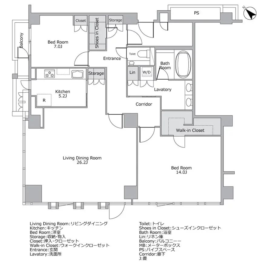 プラウド代官山猿楽町 間取り図例