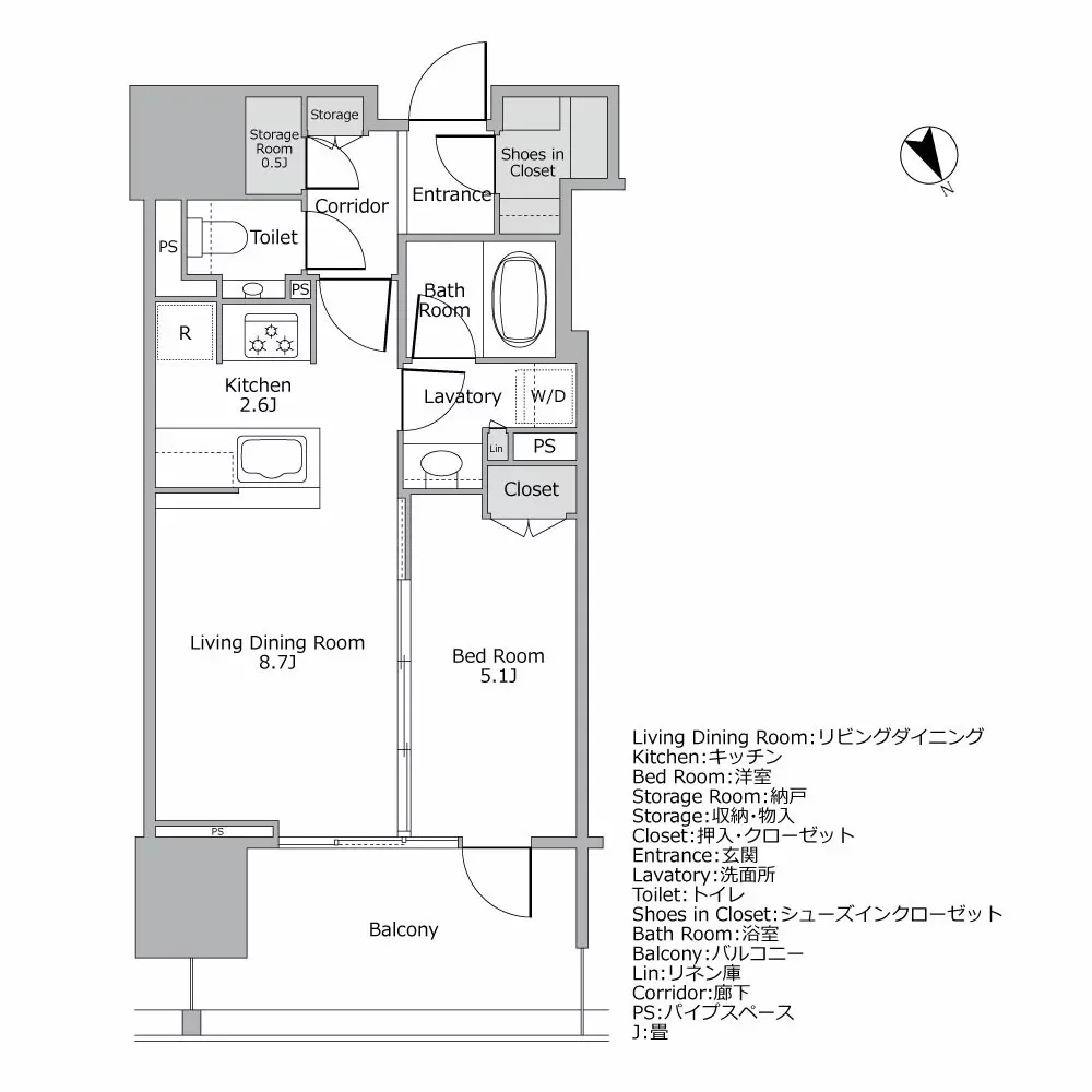 グランドヒルズ恵比寿 間取り図例