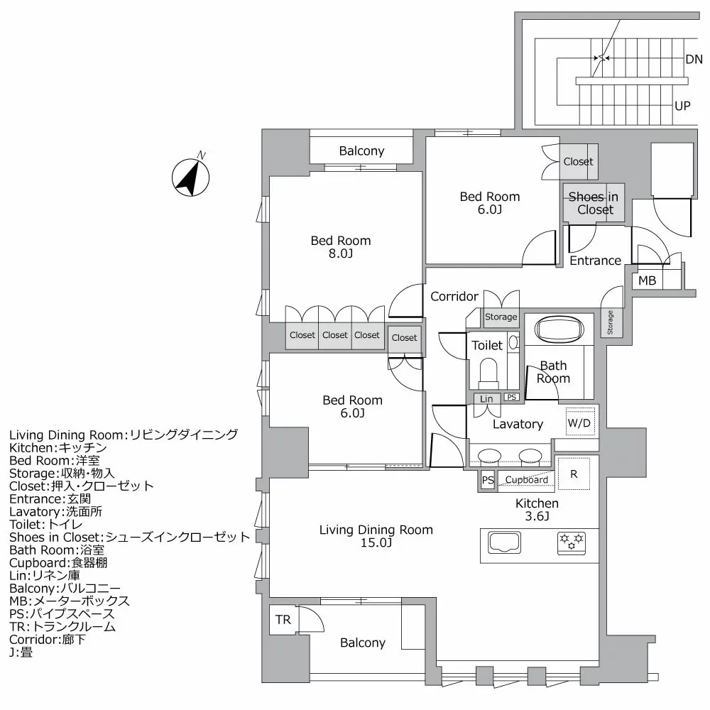 プレミスト九段 間取り図例