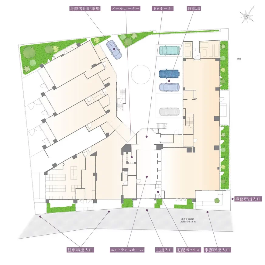 ファミールグラン白金ヴェル デ フォーレ 敷地配置図