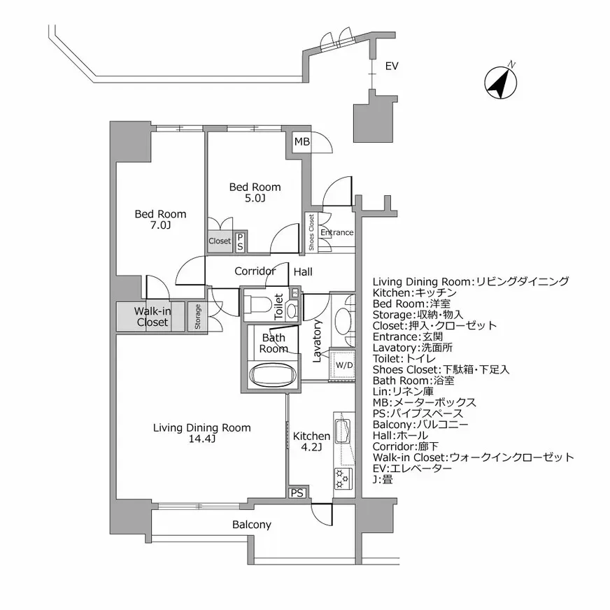 ファミールグラン白金ヴェル デ フォーレ 間取り図例