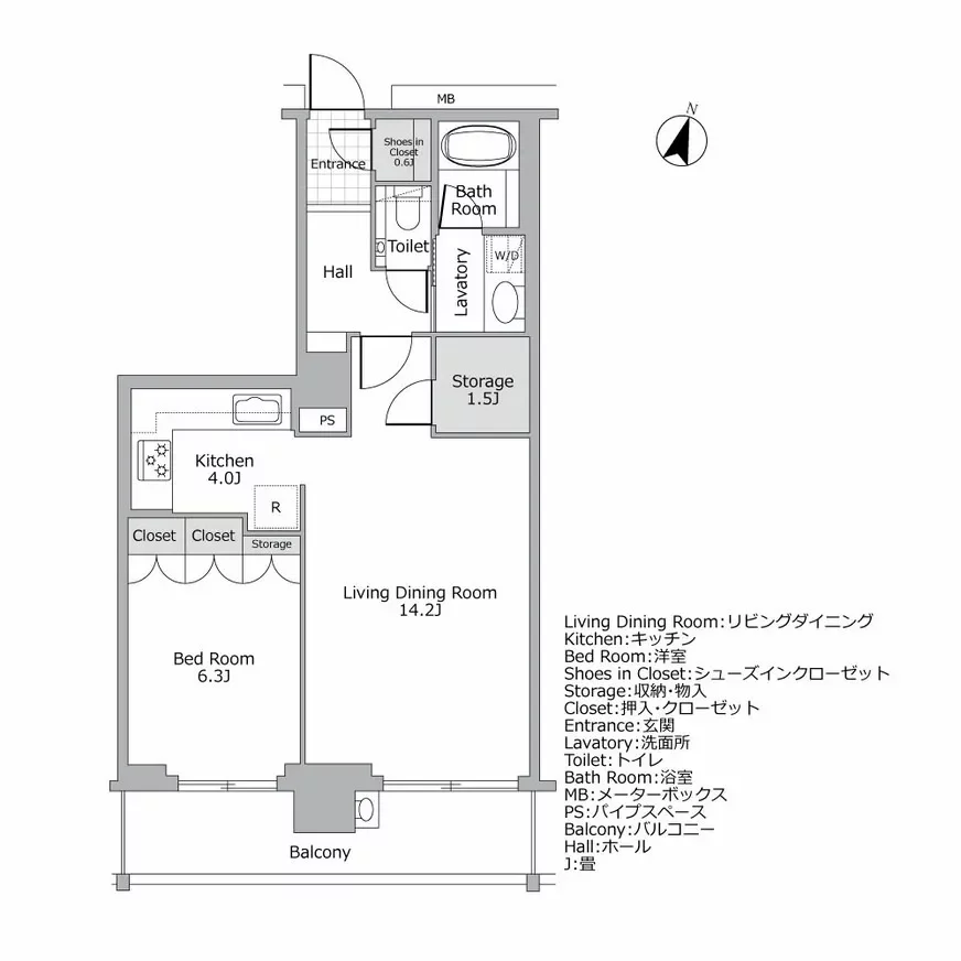 ジェントルエア神宮前 間取り図例