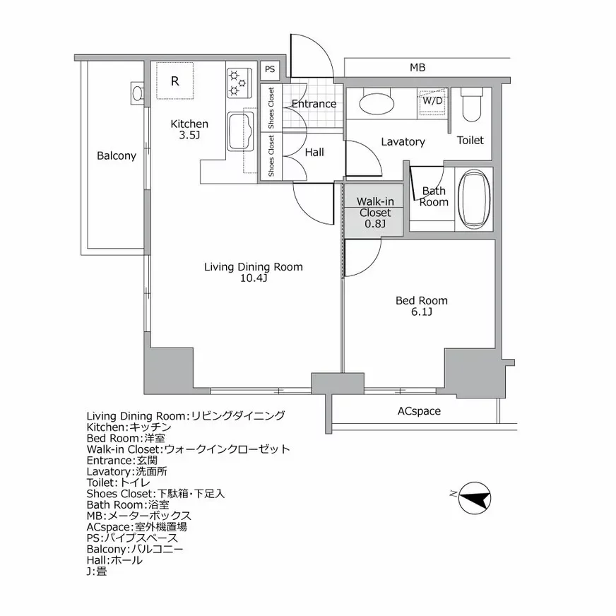 ジェントルエア神宮前 間取り図例